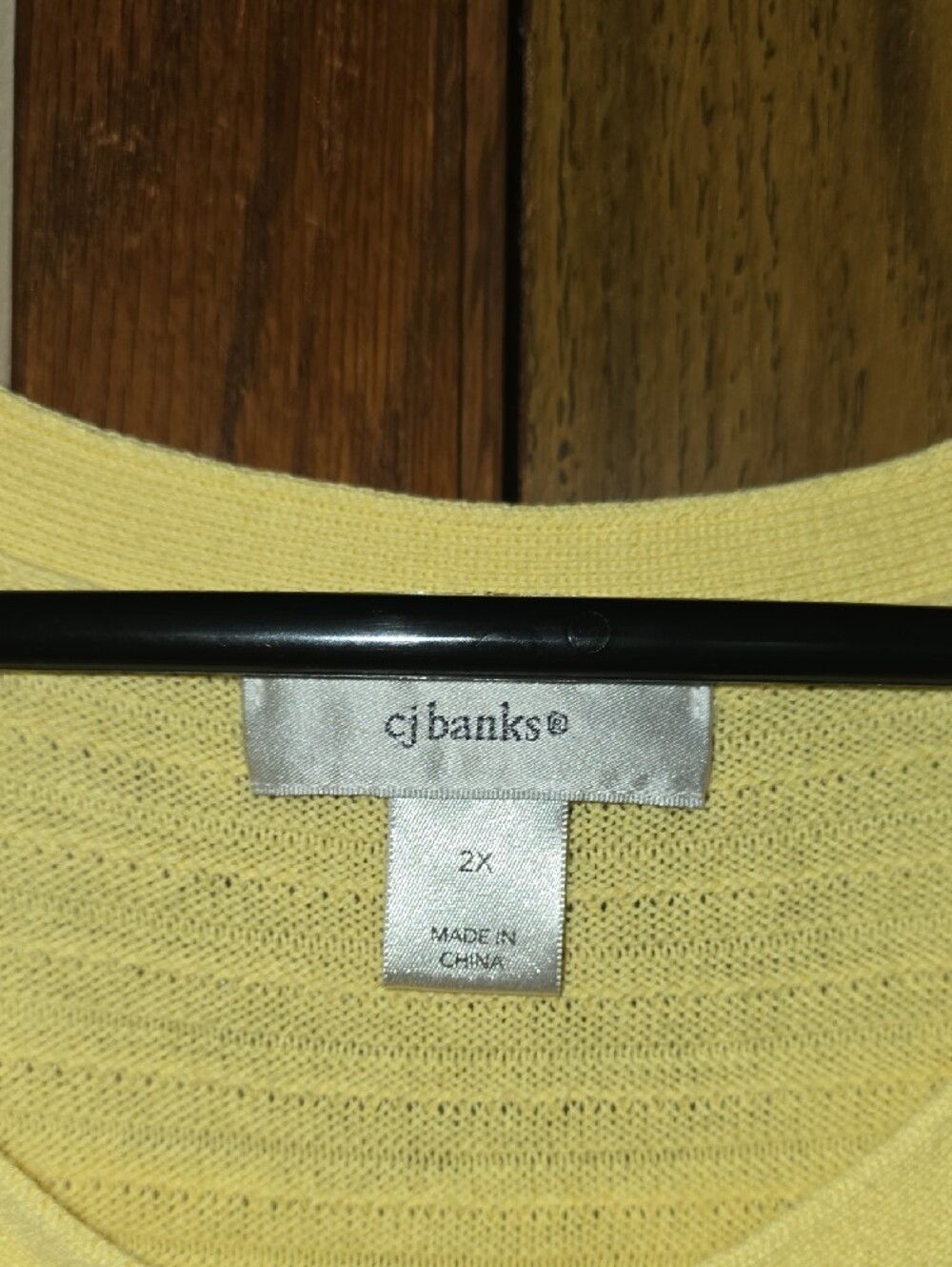 CJ Banks Yellow Ribbed Button-Side Tunic - Picture 2 of 6